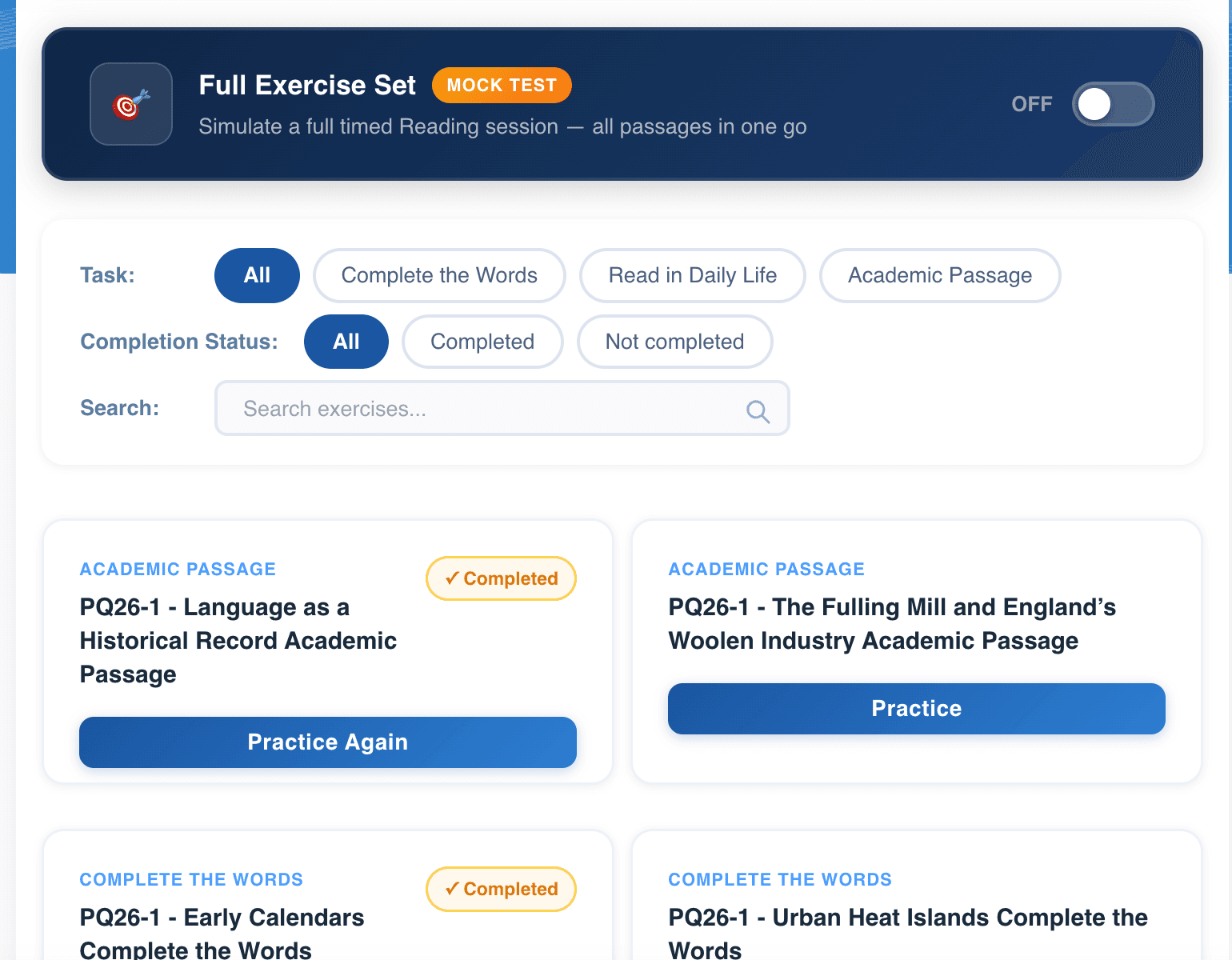 Reading · Question Bank