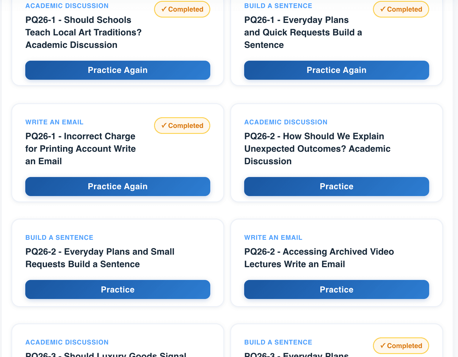 Writing · Question Bank