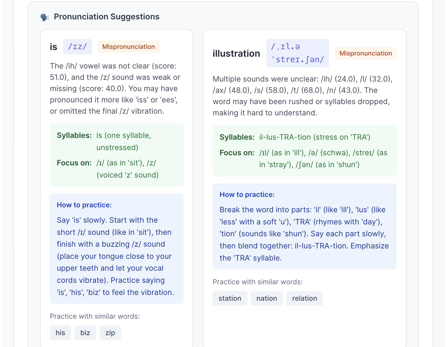 Pronunciation Practice Guide