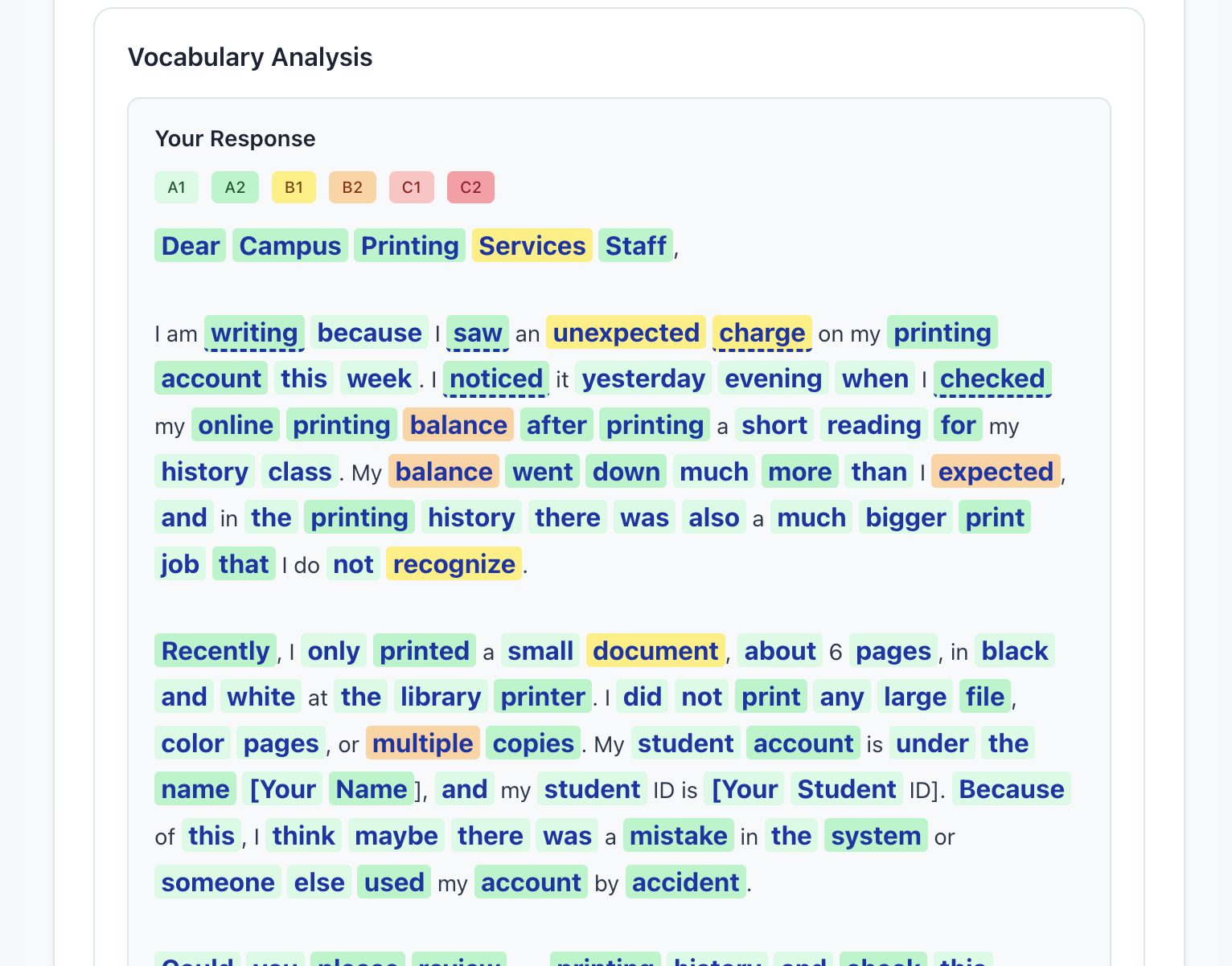 Vocabulary Analysis
